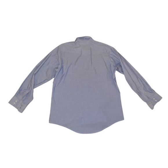 Red Kap Long Sleeve Shirt Blue Size Large 2 pocket uniform utility Workwear - Picture 2 of 3